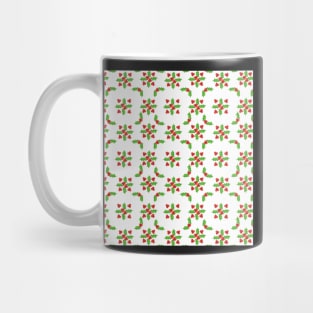 Holly and Berries on White Mug